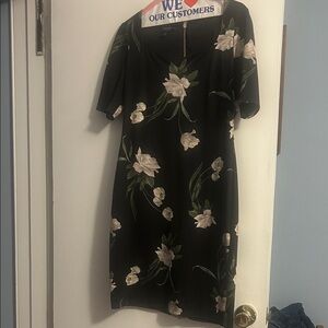 Floral Black Dress